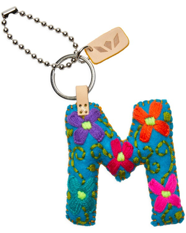 CONSUELA TURQUOISE FELT ALPHABET CHARM "M" CHRM3651FTCOOS