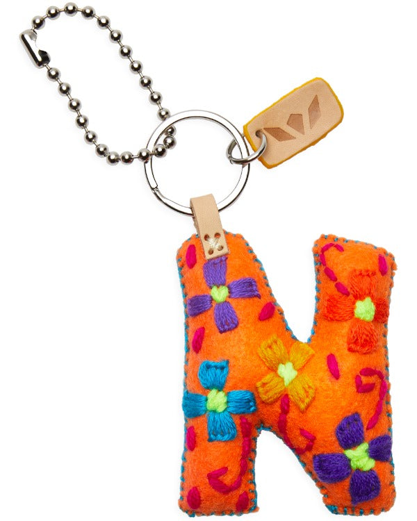 CONSUELA ORANGE FELT ALPHABET CHARM "N" CHRM3652FOCOOS