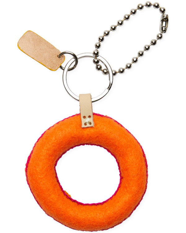 ORANGE FELT ALPHABET CHARM "O"