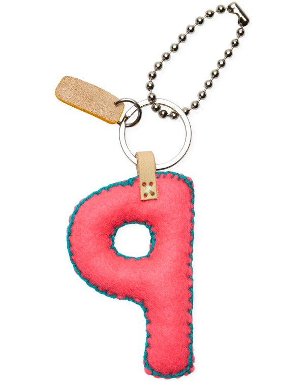 PINK FELT ALPHABET CHARM "P"