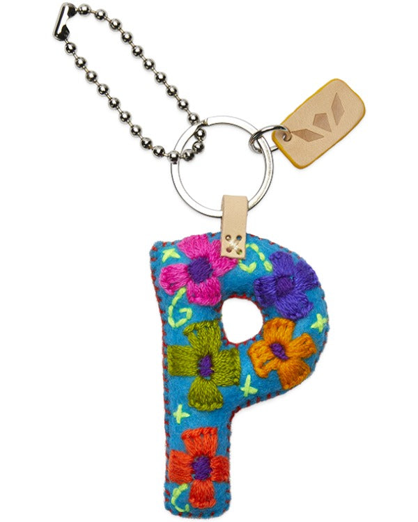 CONSUELA TURQUOISE FELT ALPHABET CHARM "P" CHRM3654FTCOOS