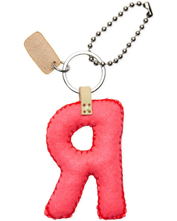 PINK FELT ALPHABET CHARM "R"