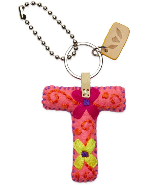 CONSUELA PINK FELT ALPHABET CHARM "T" CHRM3658FPCOOS