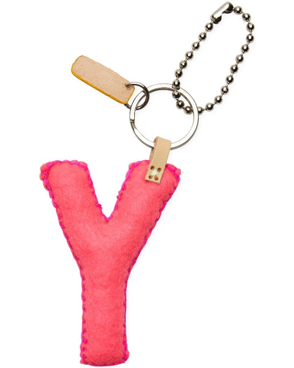 PINK FELT ALPHABET CHARM "Y"