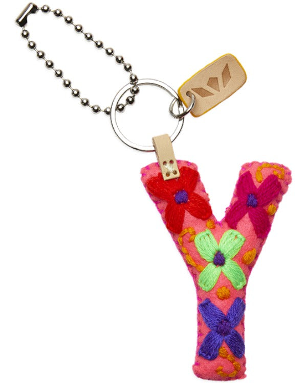 CONSUELA PINK FELT ALPHABET CHARM "Y" CHRM3663FPCOOS