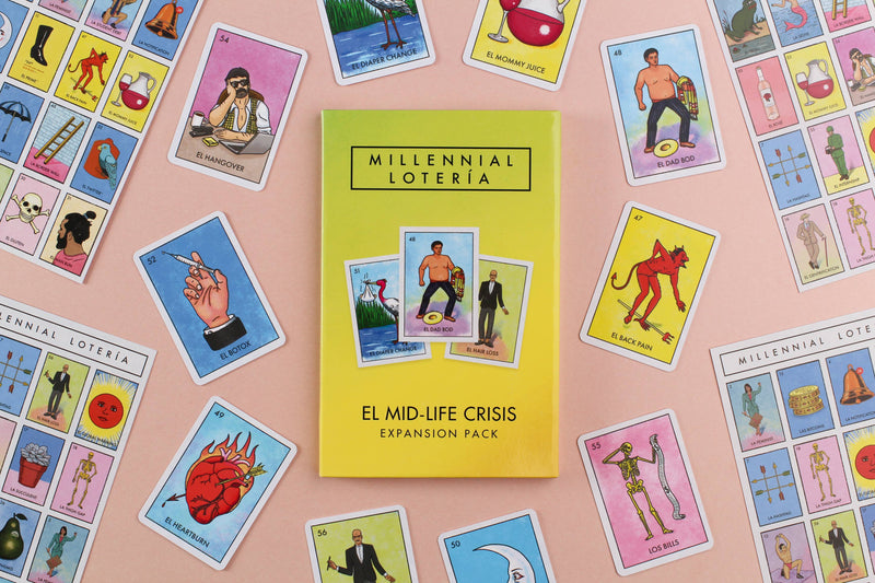 Millennial Loteria Board Game: El Midlife Crisis Expansion