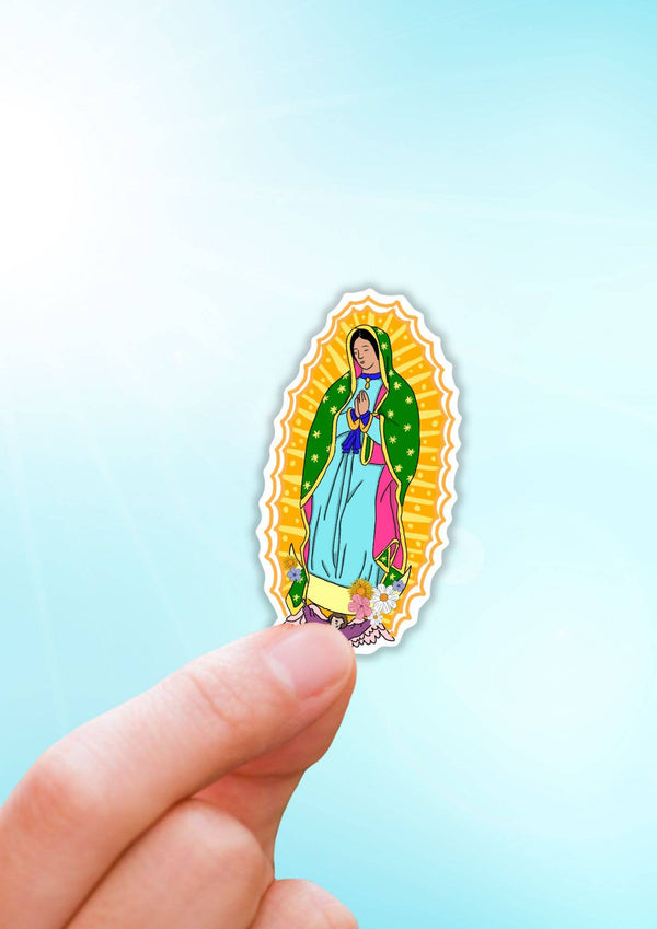 Virgin Mary Latina water resistant sticker