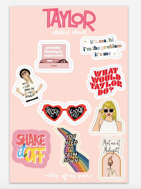 Taylor Sticker Sheet