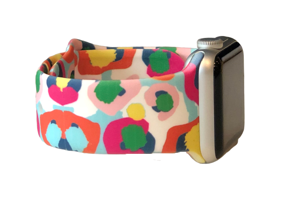 Multi Color Cheetah Apple Watch Band 38/40mm