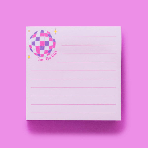 You Go Girl Sticky Reminder Pad