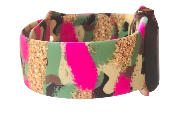 Pink and Gold Camouflage Apple Watch Band 38/40mm