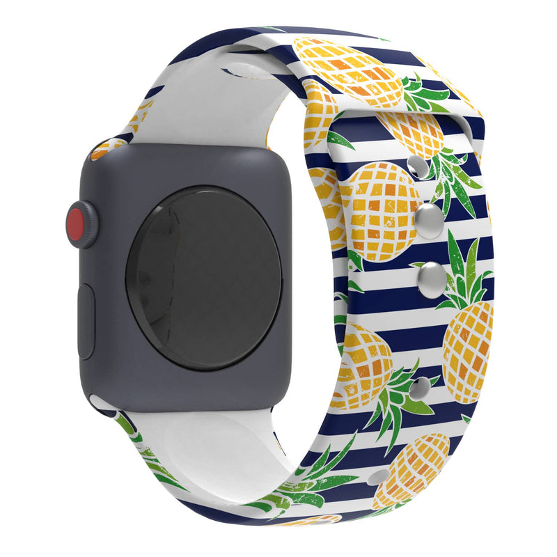 PRINTED SILICONE APPLE WATCH BAND 38/40/41 PINEAPPLE