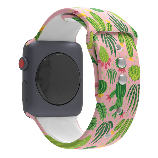 PRINTED SILICONE APPLE WATCH BAND 42/44/45 CACTI