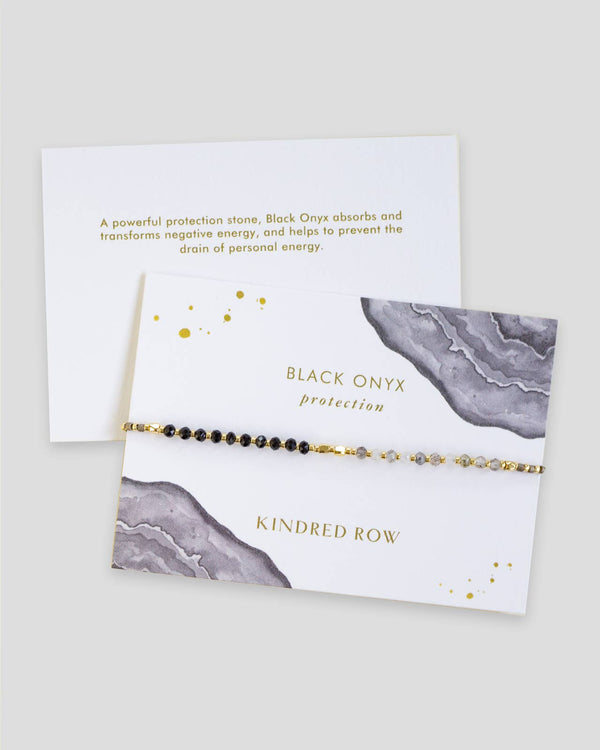 Black Onyx Healing Gemstone Stacking Bracelet