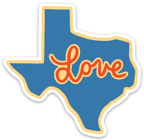 Texas Love Die Cut Sticker