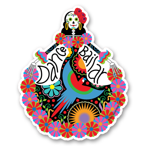 Catrina's Dance Day of the Dead Sticker