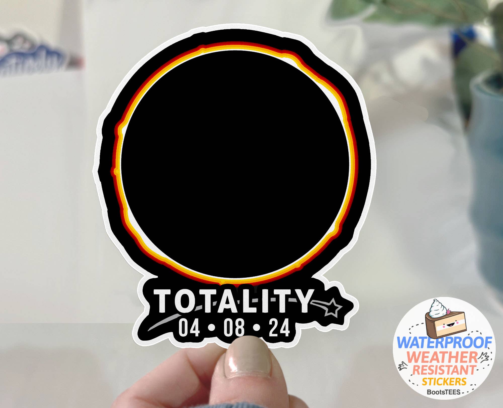 2024 Total Solar Eclipse Sticker, 3