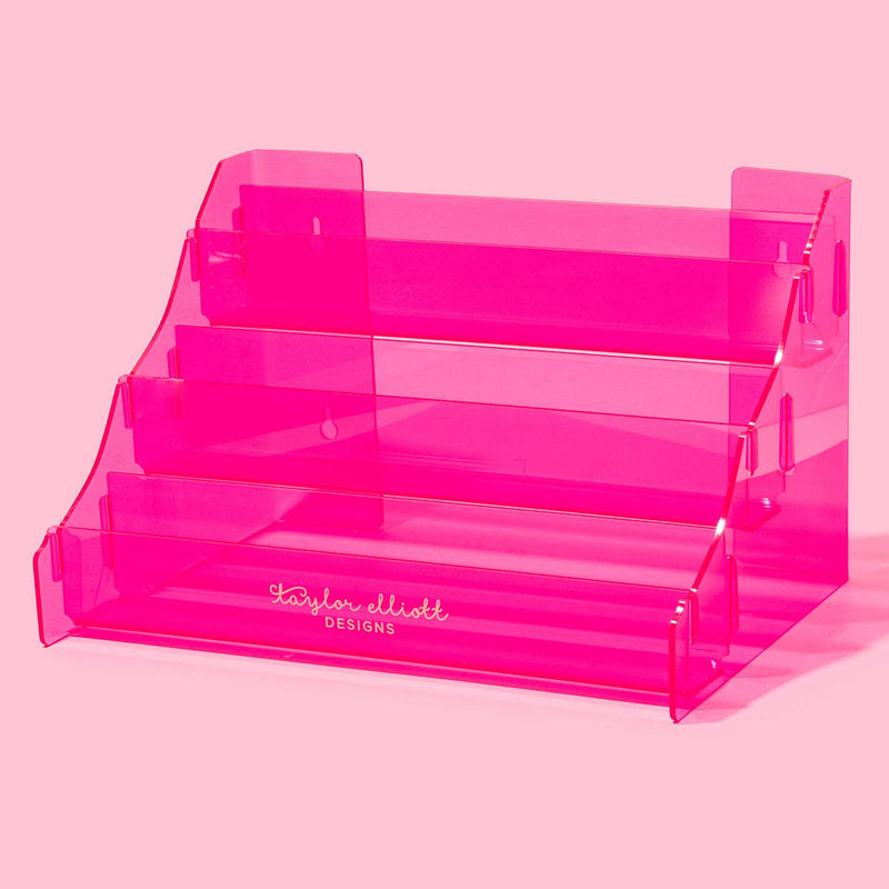 3-Shelf Display - Small-Pink