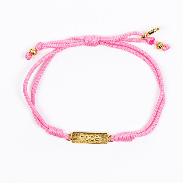 Hope -  Pink Words of Wisdom Bracelet