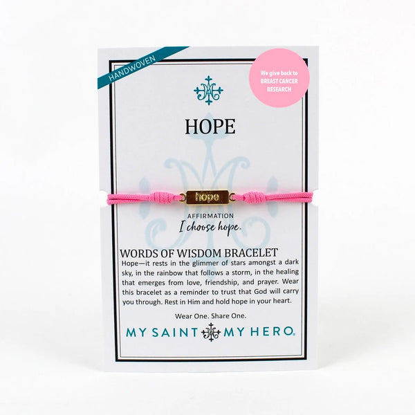 Hope -  Pink Words of Wisdom Bracelet