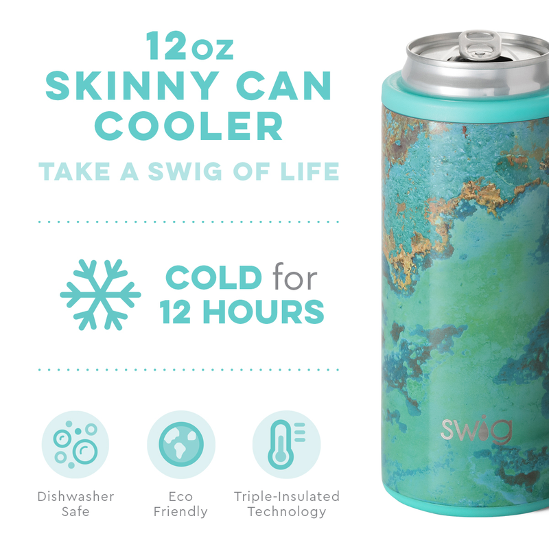 COPPER PATINA 12OZ SKINNY CAN COOLER
