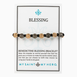 BENEDICTINE BLESSING BRACELET - BLACK MEDALS