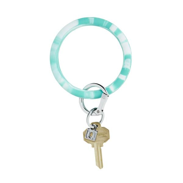 BIG O SILICONE KEY RING - IN THE POOL MARBLE