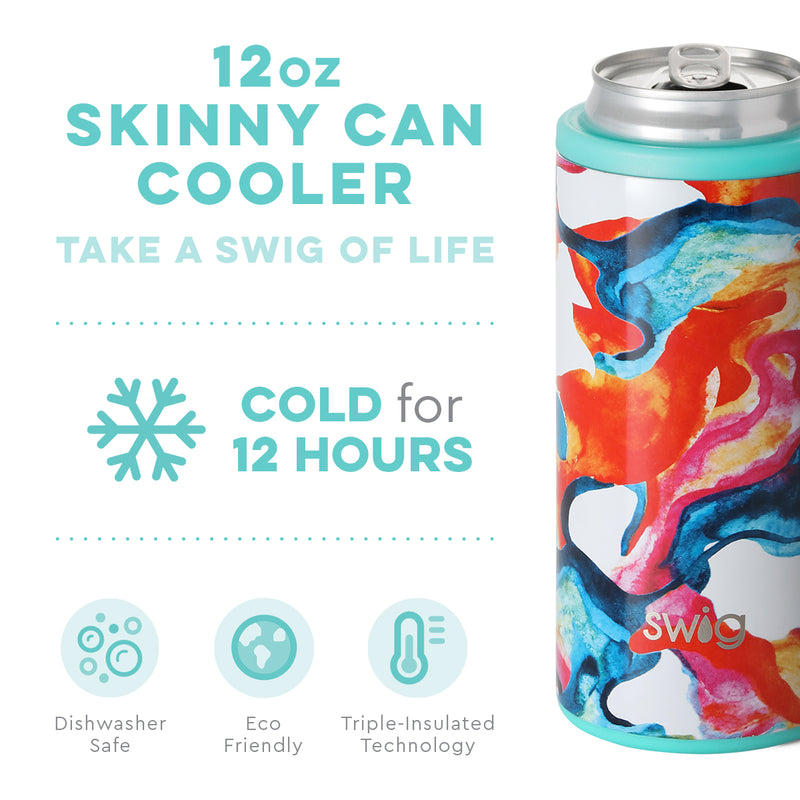 COLOR SWIRL 12OZ SKINNY CAN COOLER