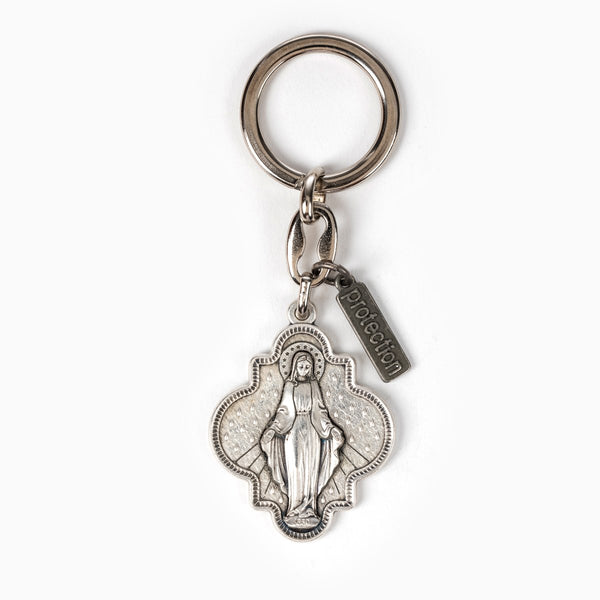 Blessed Mother Mary Miracles Key Ring