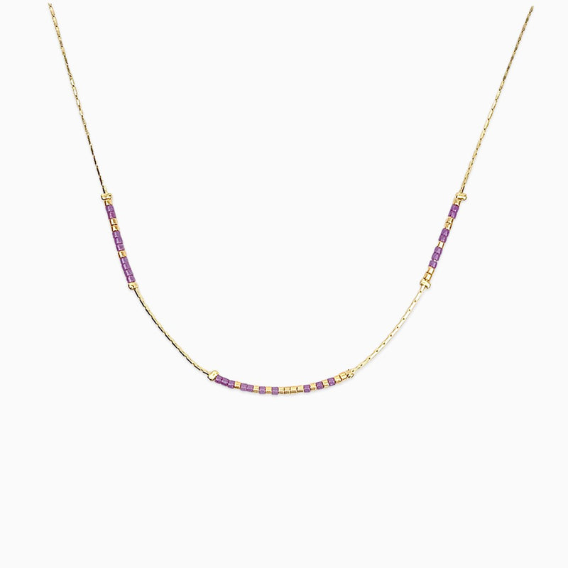 LSU Geaux! Morse Code Necklace