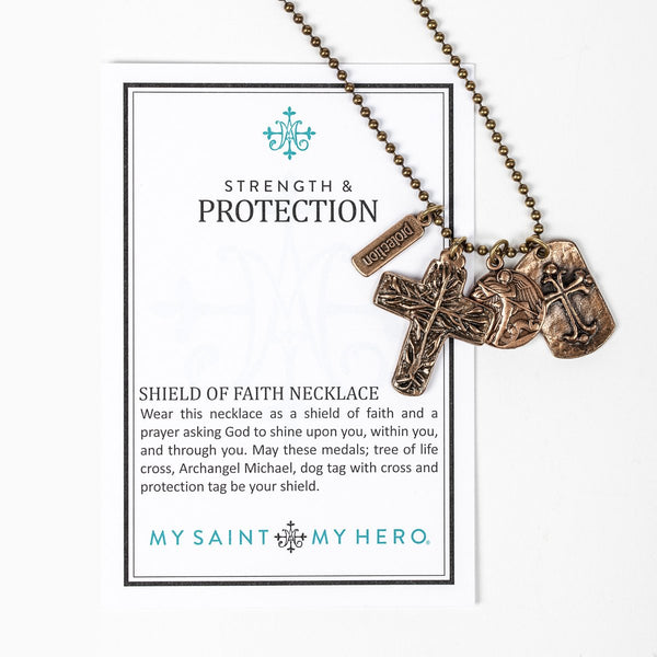 Strength & Protection Shield of Faith Necklace