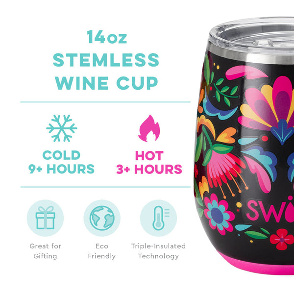 Caliente Stemless Wine Cup 14oz