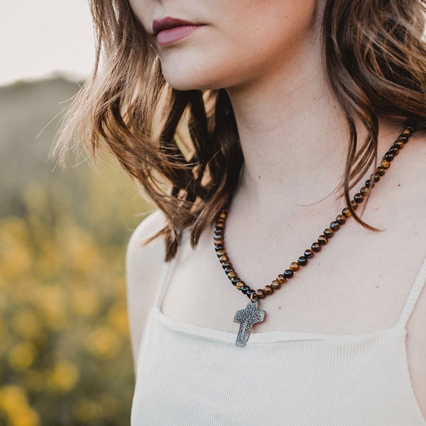 Tree of Life Necklace - Tiger's Eye