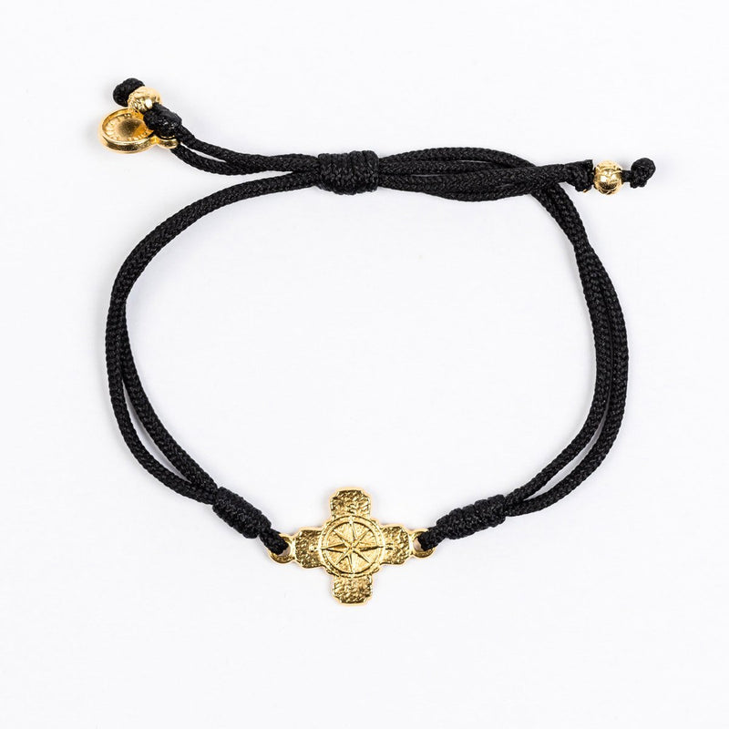 True North Compass Cross Anklet